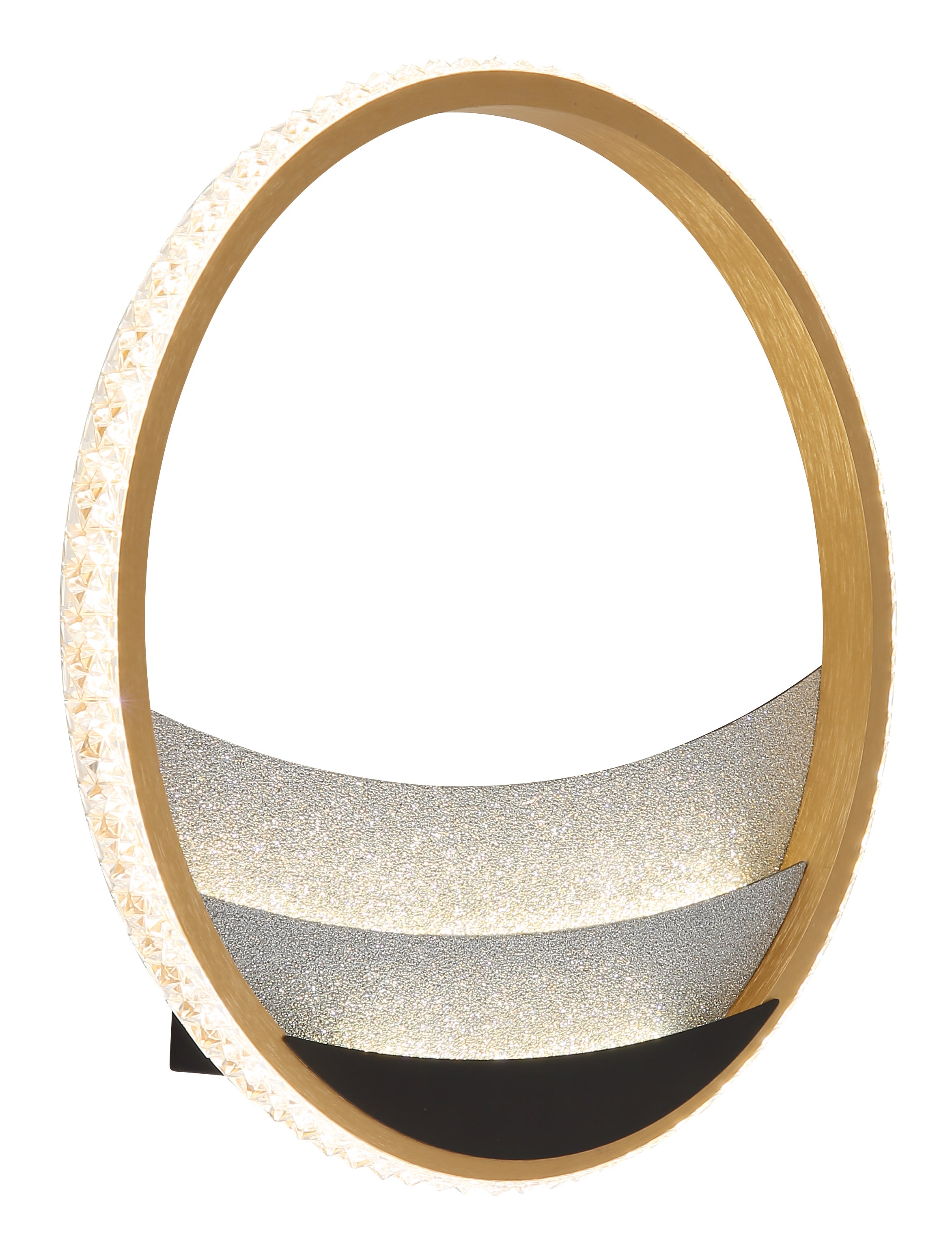 Globo Lighting CONSTANCE 48493-12 – Plafoniera LED rotonda in oro spazzolato e cristalli