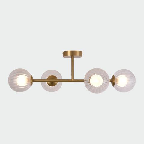 Doris Applique 4 Luci con Diffusori in Vetro Ø12 cm | ACB