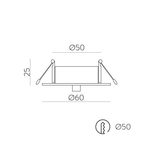 Pamela Sospensione con Kit Incasso 2,5 mt