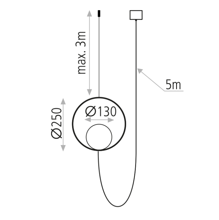 ACB - Halo -  Lampadario 1 Luce