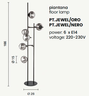 Ondaluce - Jewel - Lampada da Terra