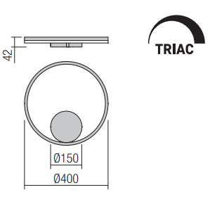 Redo - Orbit Bronzo Luce Indiretta - Triac(Dimmerabile)