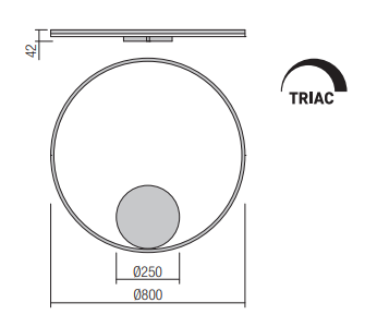 Redo - Orbit Bronzo Luce Indiretta - Triac(Dimmerabile)