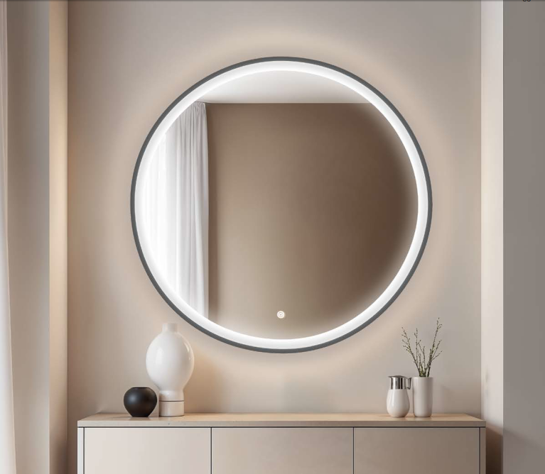 Gea Luce - Krizia A/M – Specchio con luce LED Ø78 cm - Applique