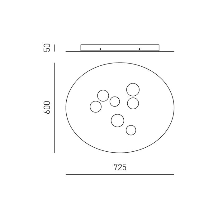 Gea Luce - Luna - Plafoniera