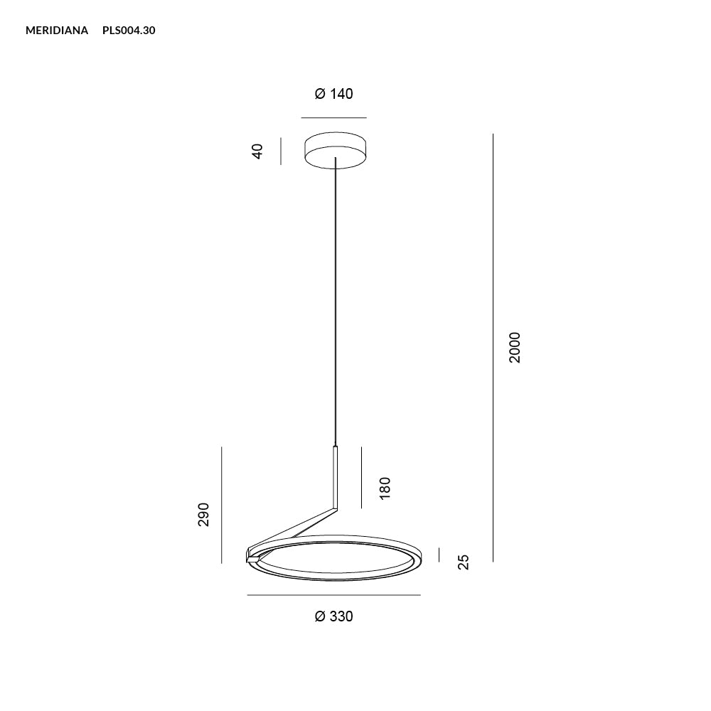 Vivida - Meridiana 3000K- 4000K - Sospensione Ø 33