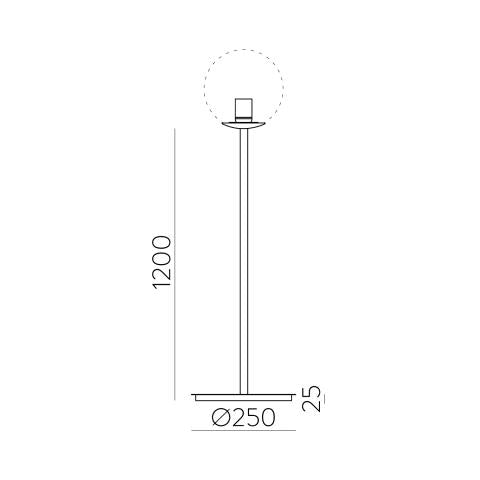 Parma Lampada da Terra con Diffusore Opale | ACB