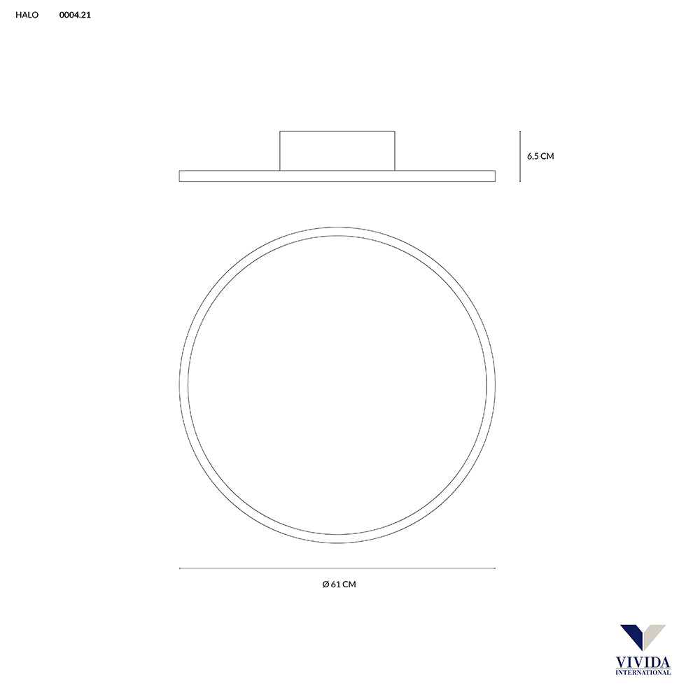 Vivida - Halo Plafoniera  Ø61 49W 3000K