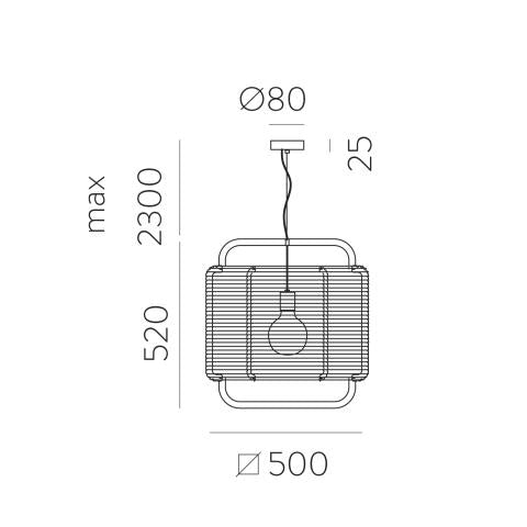 ACB - Sospensione Corda – Ø35 / Ø50 cm