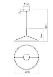 Orbit Sospensione 1 Cerchio - Ø40 – Ø60 – Ø80 cm